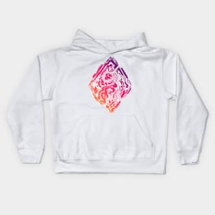 Sunset Sky Abstract Rhombus Kids Hoodie